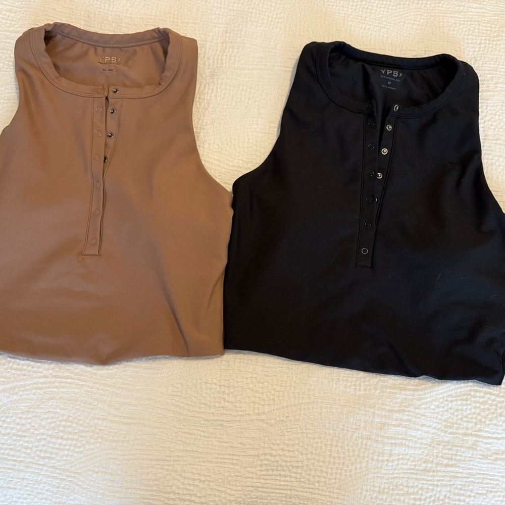 Abercrombie YPB Sleeveless Workout Tops - Black and Brown